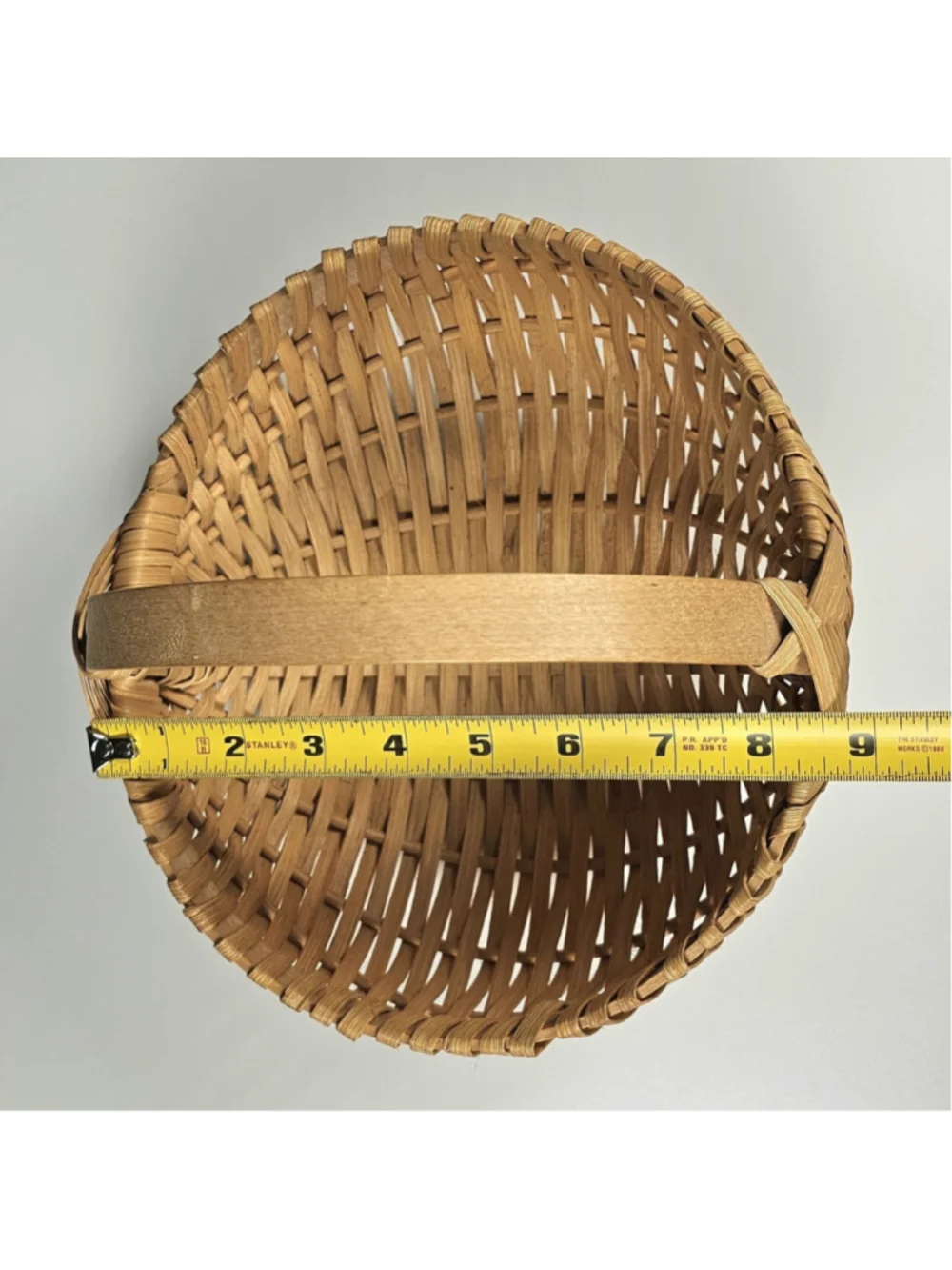Vintage Woven Buttocks Basket - Appalachian Egg Gathering Melon Basket, 8